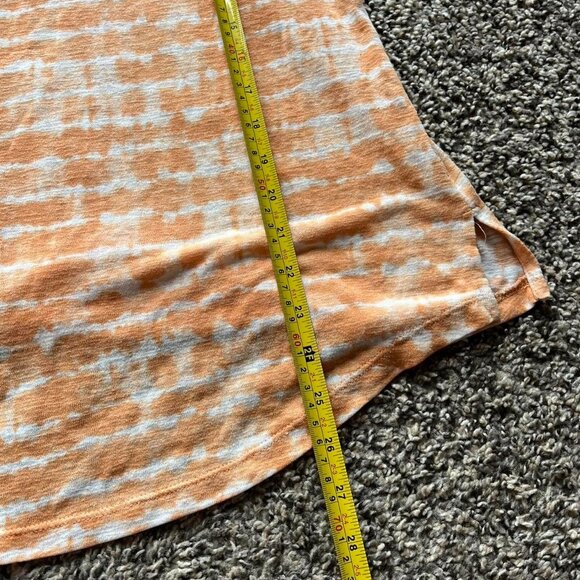 Athleta Tank Top Womens Large Orange White Tie Dye Tank - Picture 5 of 5
